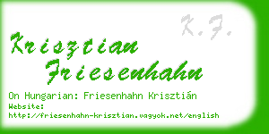 krisztian friesenhahn business card